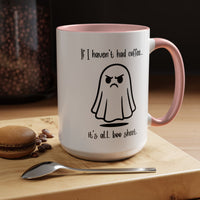 No Coffee is Boo Sheet, Funny Ghost Coffee Mug, Halloween Coffee Cups, Gift for Latte Lovers
