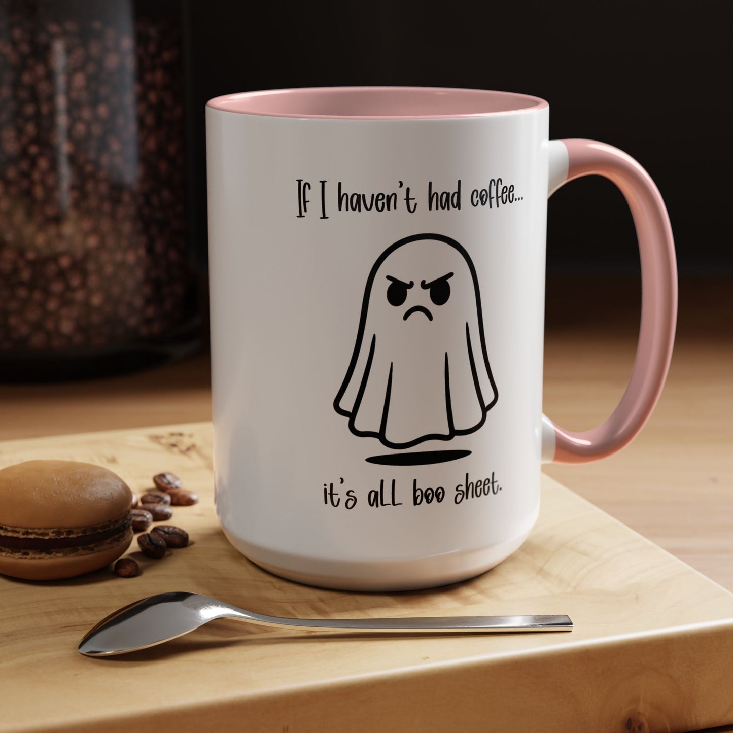 No Coffee is Boo Sheet, Funny Ghost Coffee Mug, Halloween Coffee Cups, Gift for Latte Lovers