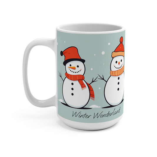 Festive Snowman Mug | 15oz Winter Drinkware | Adorable Christmas Gift for Coffee Enthusiasts