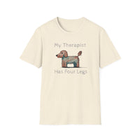 My Therapist Has Four Legs. Funny Dog Lover T-Shirt, Perfect Gift for Pet Owners, Animal Lover Shirt, Dog Mom Gift