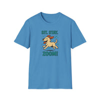 Sit. Stay. Zoom. Playful Doodle Dog Lover T-Shirt, Pet Gift, Funny Tee for Dog Owners, Gift for Moms