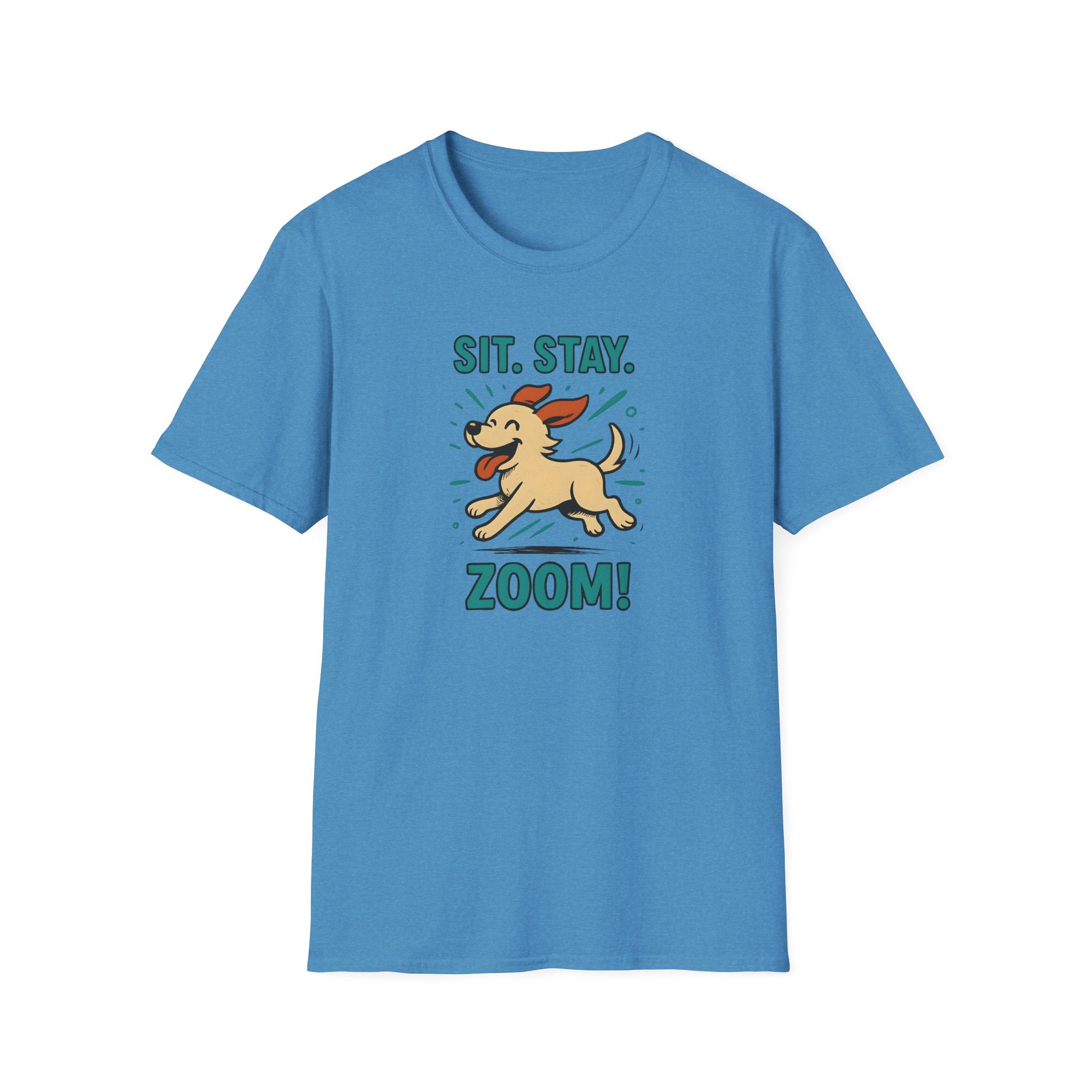 Sit. Stay. Zoom. Playful Doodle Dog Lover T-Shirt, Pet Gift, Funny Tee for Dog Owners, Gift for Moms
