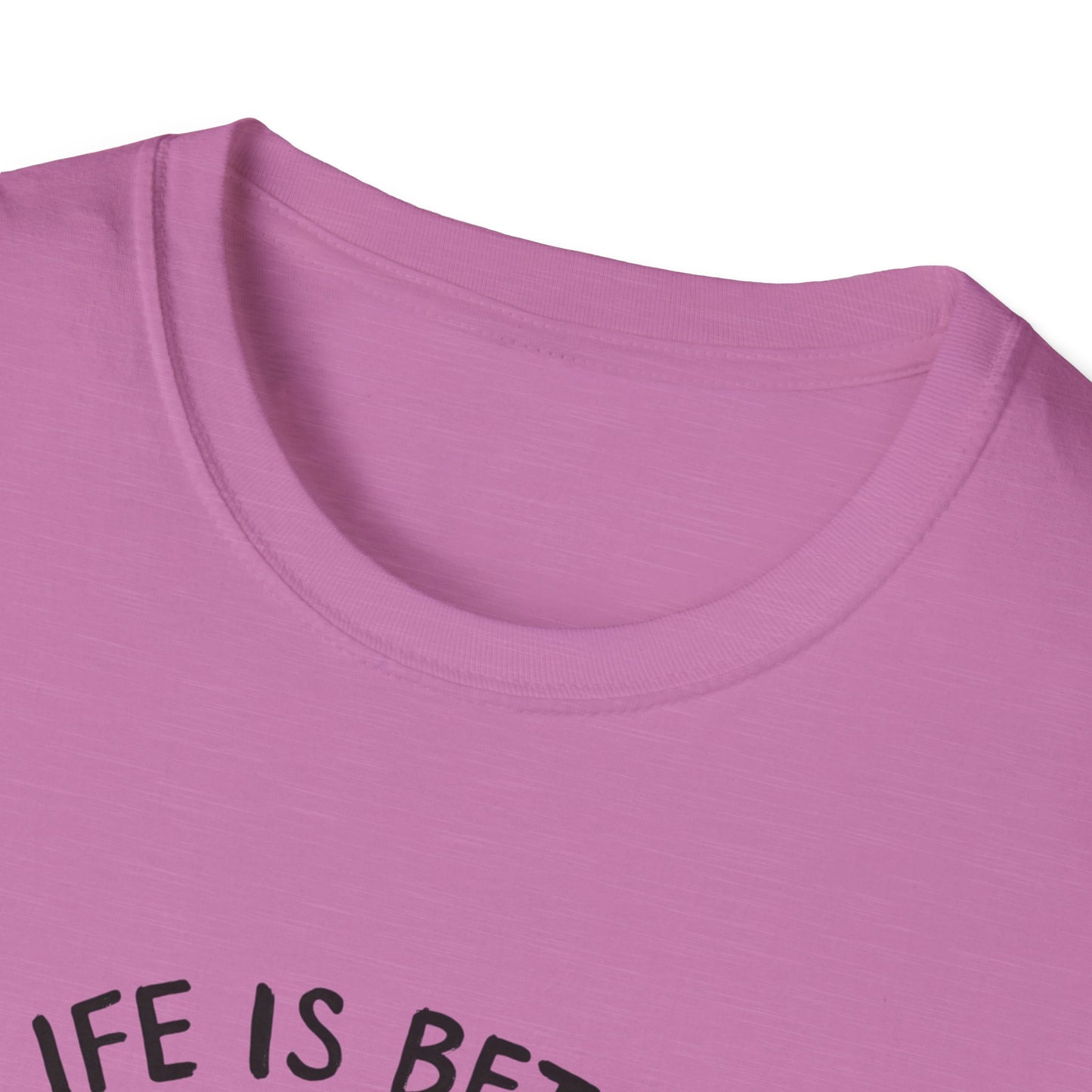 Unisex Softstyle T-Shirt, Life is Better with a Doodle, Funny Dog Shirt, Goldendoodle Tee