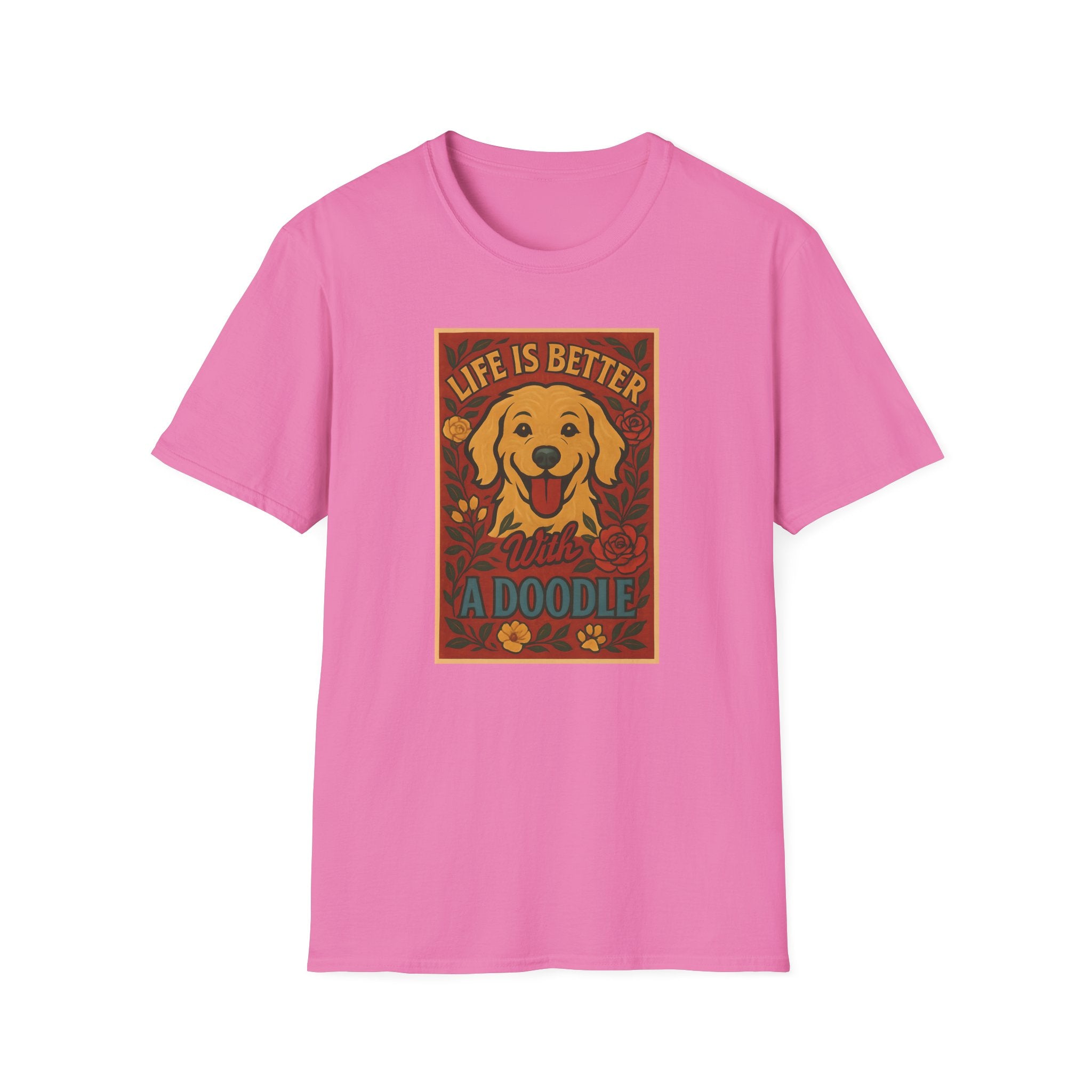 Doodle Pet T-Shirt - Life is Better with a Doodle Design, Cute Pet Shirts and Apparel, Gifts for Mom