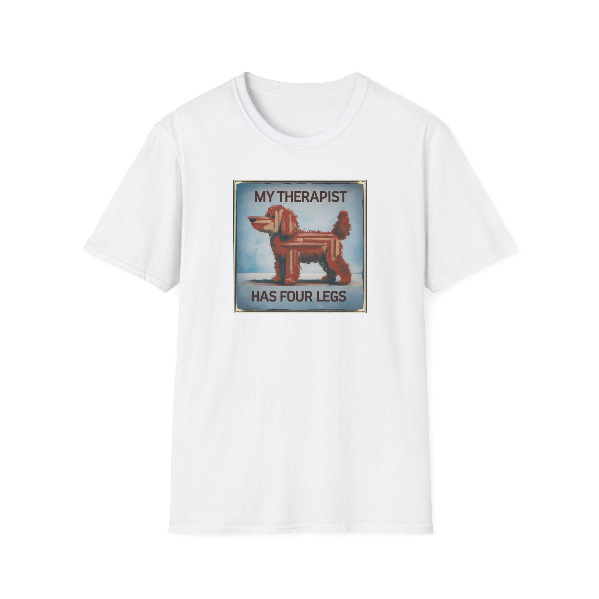 My Therapist Has Four Legs, Funny Dog Lover T-Shirt, Pet Owner Gift, Casual Wear, Dog Mom Shirt, Humorous T-Shirt
