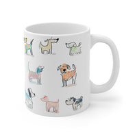 Colorful Doodle Dog-Themed Coffee Mugs, Cute Dog Cup, Pet Lover Gift, Coffee Cup
