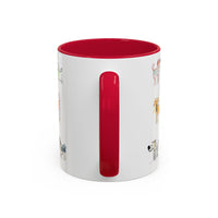 Colorful Doodle Dog-Themed Mugs, Cute Animal Mug, Pet Lover Gift, Coffee Cup, Dog Parent Present