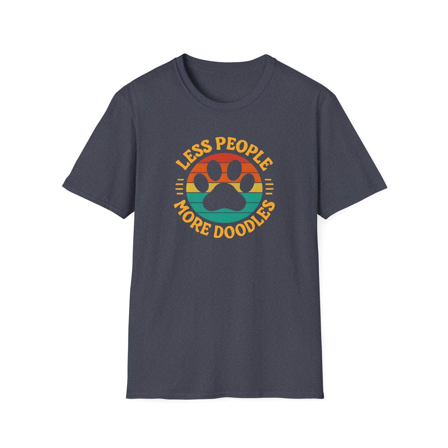 Less People More Doodles. Unisex T-Shirt, Casual Gift, Pet Lover Apparel, Art Lover T-Shirt, Fun Everyday Wear, Quirky Tee
