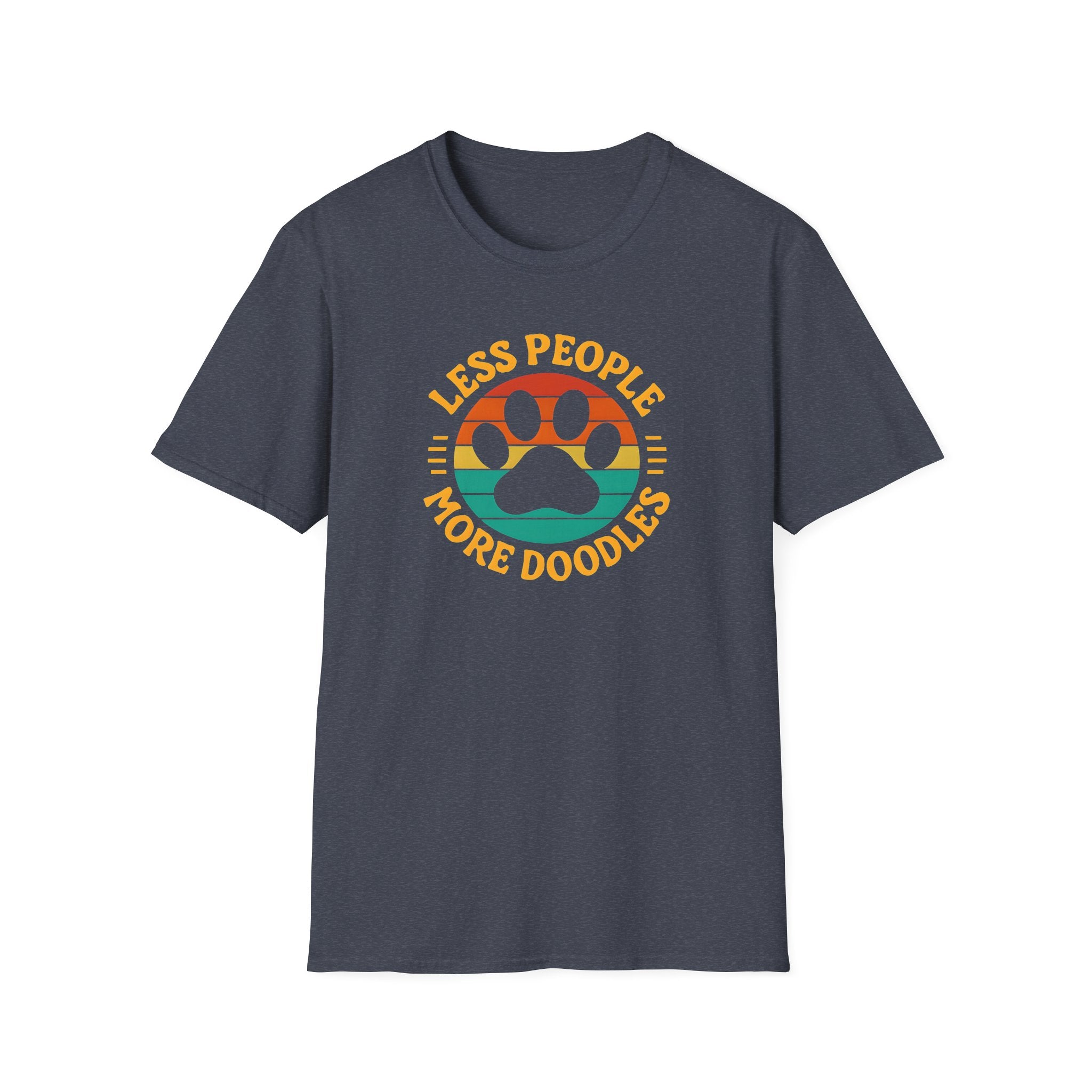 Less People More Doodles. Unisex T-Shirt, Casual Gift, Pet Lover Apparel, Art Lover T-Shirt, Fun Everyday Wear, Quirky Tee