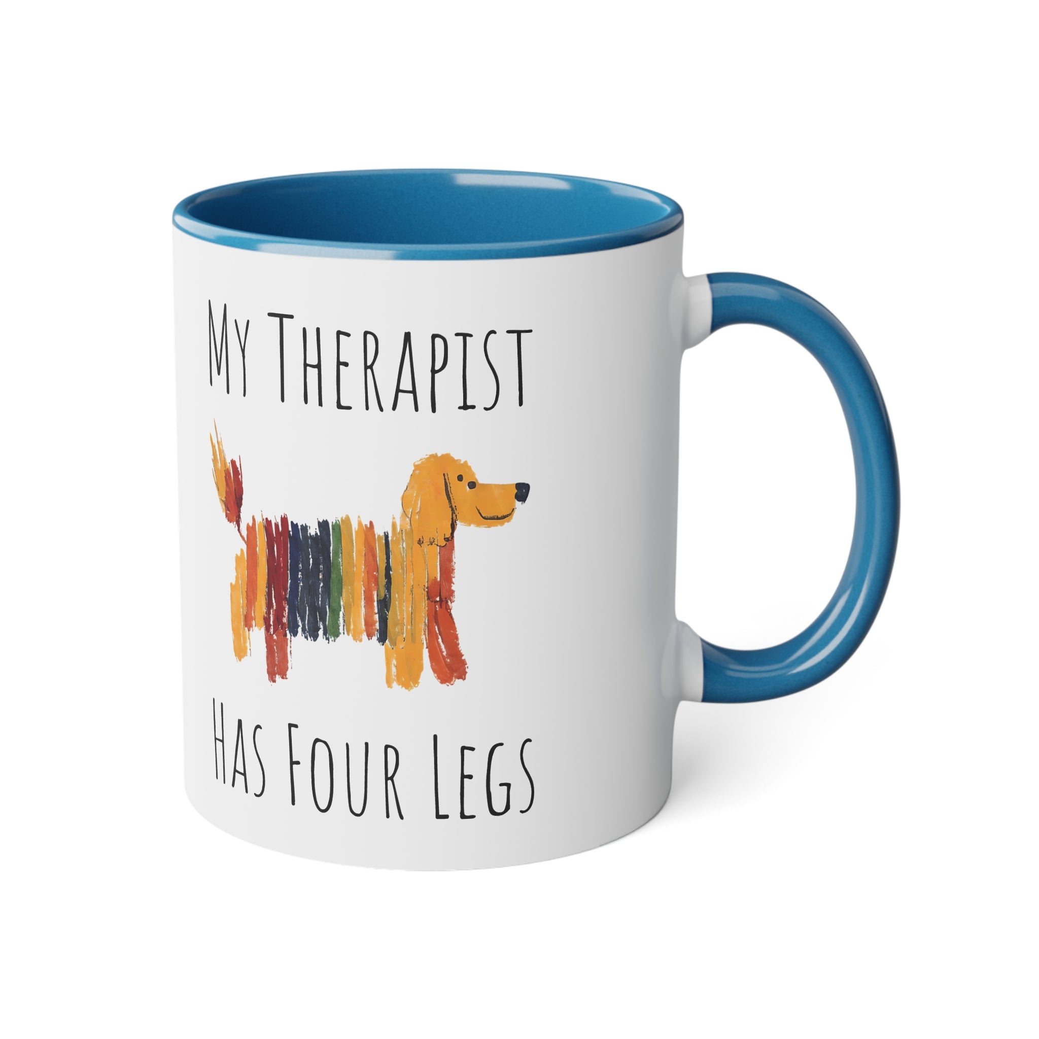 Funny Dog Lover Mug, Gift for Pet Owners, Therapist Gift, Animal Lover's Coffee Cup, Dog Therapy Mug, 11oz White Accent Mug