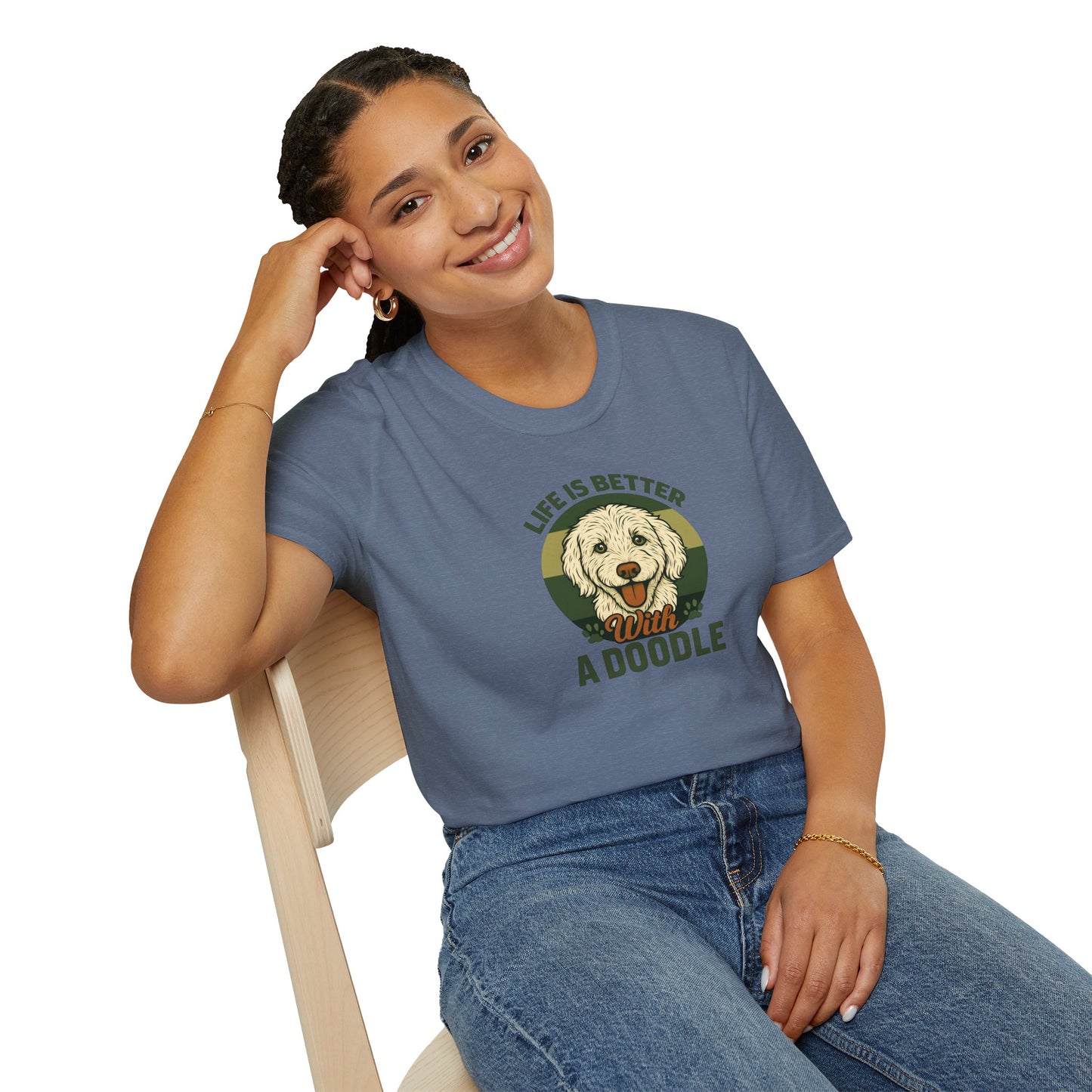 Life is Better with a Doodle, T-Shirt for Dog Lovers, Cute Pet Tee, Unisex Graphic Tee, Gift for Dog Parents, Animal Lovers Apparel