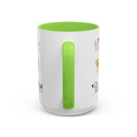 Colorful Doodle Dog-Themed Mugs, Cute Animal Mug, Pet Lover Gift, Coffee Cup, Dog Parent Present