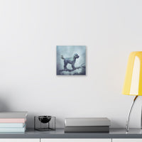 Elegant Dog Silhouette Canvas Art, Pet Lover Wall Decor, Home Decoration, Dog Owner Gift, Unique Animal Art, Gallery Wrap Print