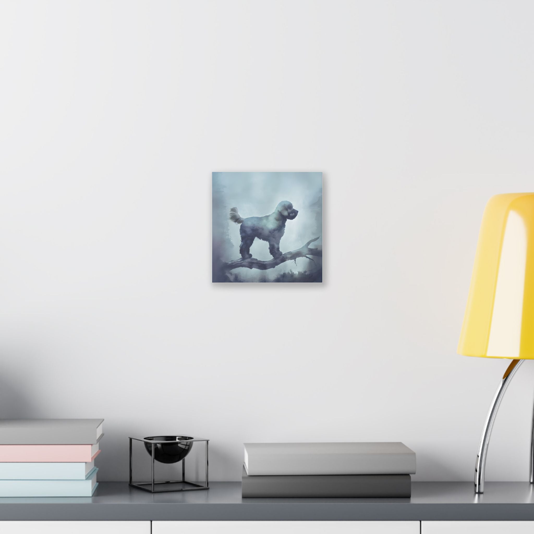 Elegant Dog Silhouette Canvas Art, Pet Lover Wall Decor, Home Decoration, Dog Owner Gift, Unique Animal Art, Gallery Wrap Print