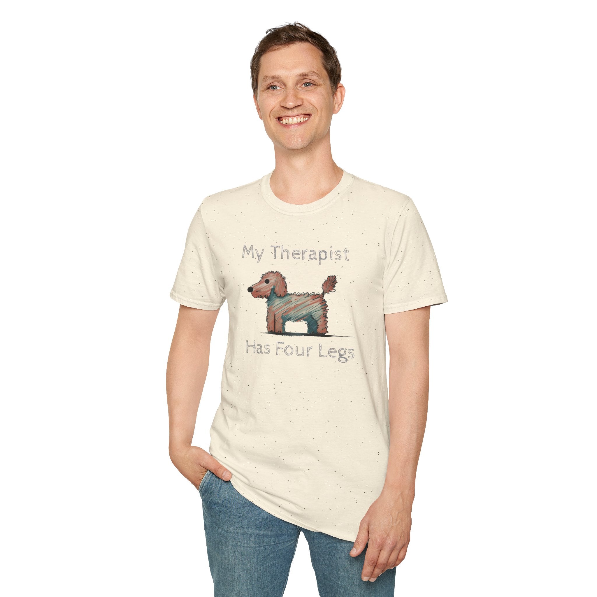 My Therapist Has Four Legs. Funny Dog Lover T-Shirt, Perfect Gift for Pet Owners, Animal Lover Shirt, Dog Mom Gift