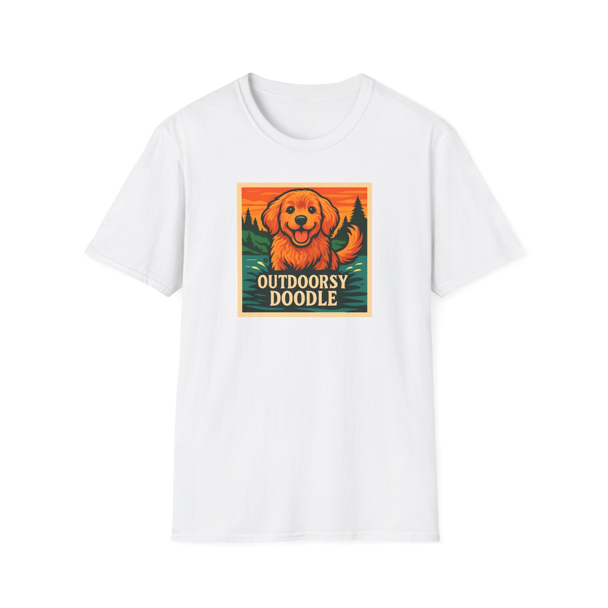 Outdoorsy Doodle, Adventure Dog T-Shirt, Pet Lover Gift, Casual Wear, Nature Lover Tee, Dog Owner Apparel, Doodle Art Shirt