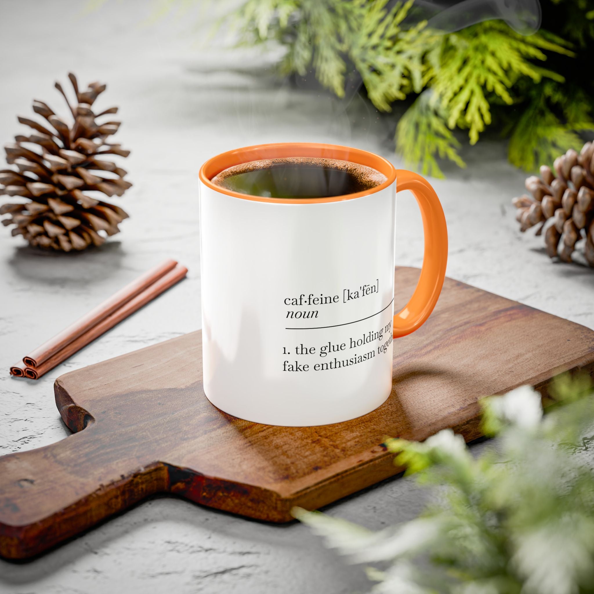 Motivational Coffee Mug - "Caf.feine" - 11oz & 15oz