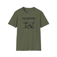 Funny Dog Lover T-Shirt: Zero Barks Given, Pet Owner Gift, Casual Wear, Animal Lover Top, Gift for Dog Moms