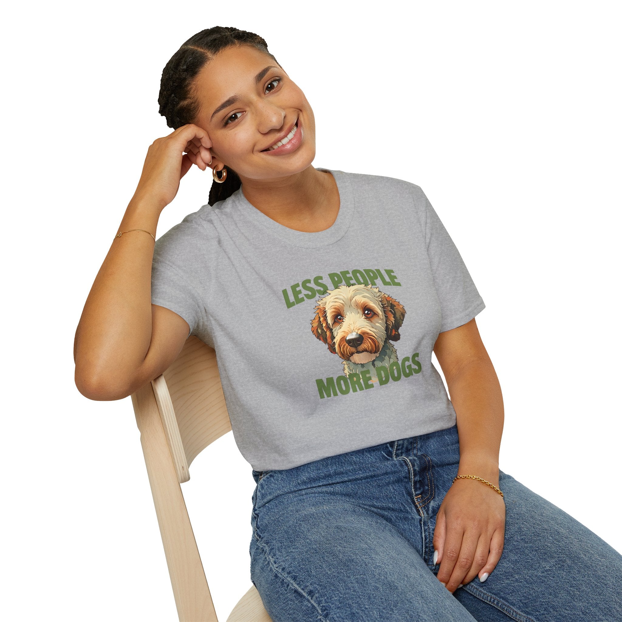 Less People More Dogs, T-Shirt, Funny Dog Lover Tee, Unisex Pet Shirt, Gift for Dog Owners, Animal Lover Apparel