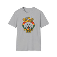 Pet. Play. Repeat. Doodle Life Pet Lover T-Shirt, Cute Dog Shirt, Pet Play Repeat Tee, Gift for Dog Owners, Animal Lover Apparel