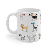 Colorful Doodle Dog-Themed Coffee Mugs, Cute Dog Cup, Pet Lover Gift, Coffee Cup