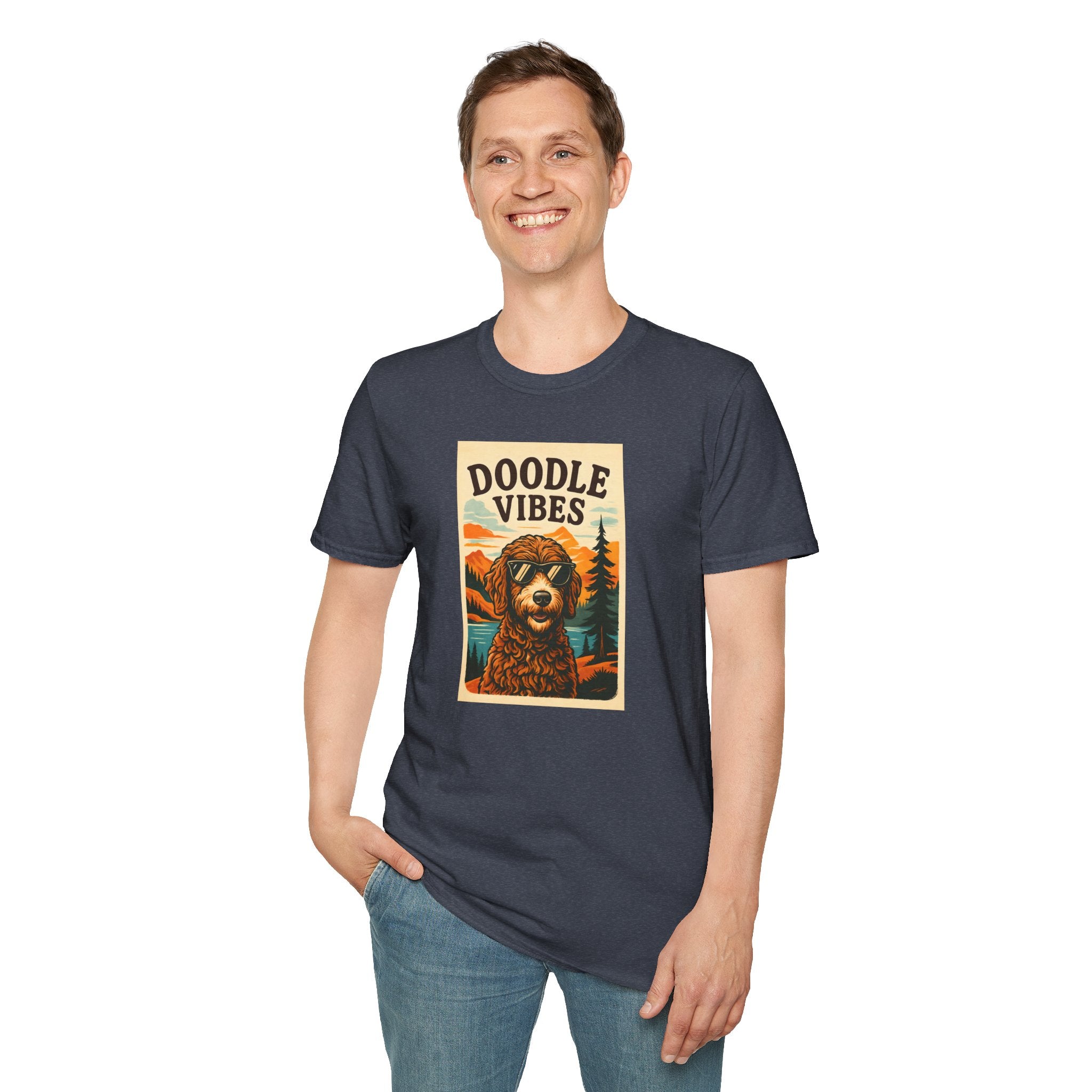 Doodle Vibes. Unisex T-Shirt, Funny Dog Tee, Gift for Pet Lovers, Casual Wear, Dog Enthusiast Shirt, Summer Fashion