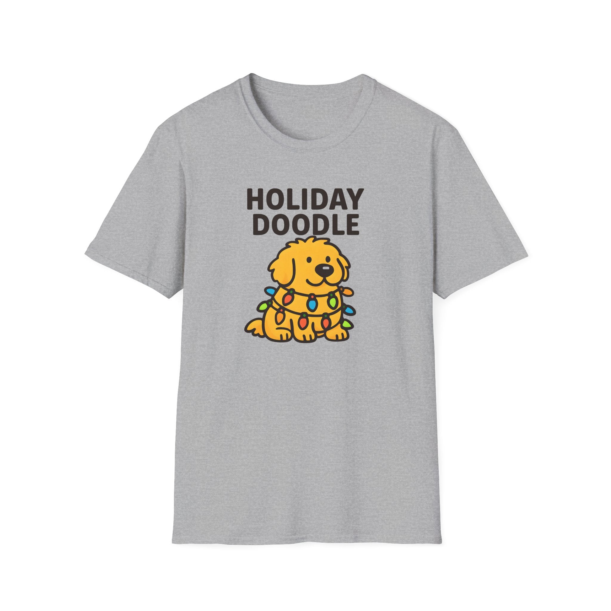 Holiday Doodle, Funny Christmas T-Shirt, Cute Dog Tee, Unisex Christmas Apparel, Pet Lover Gift, Fun Holiday Style