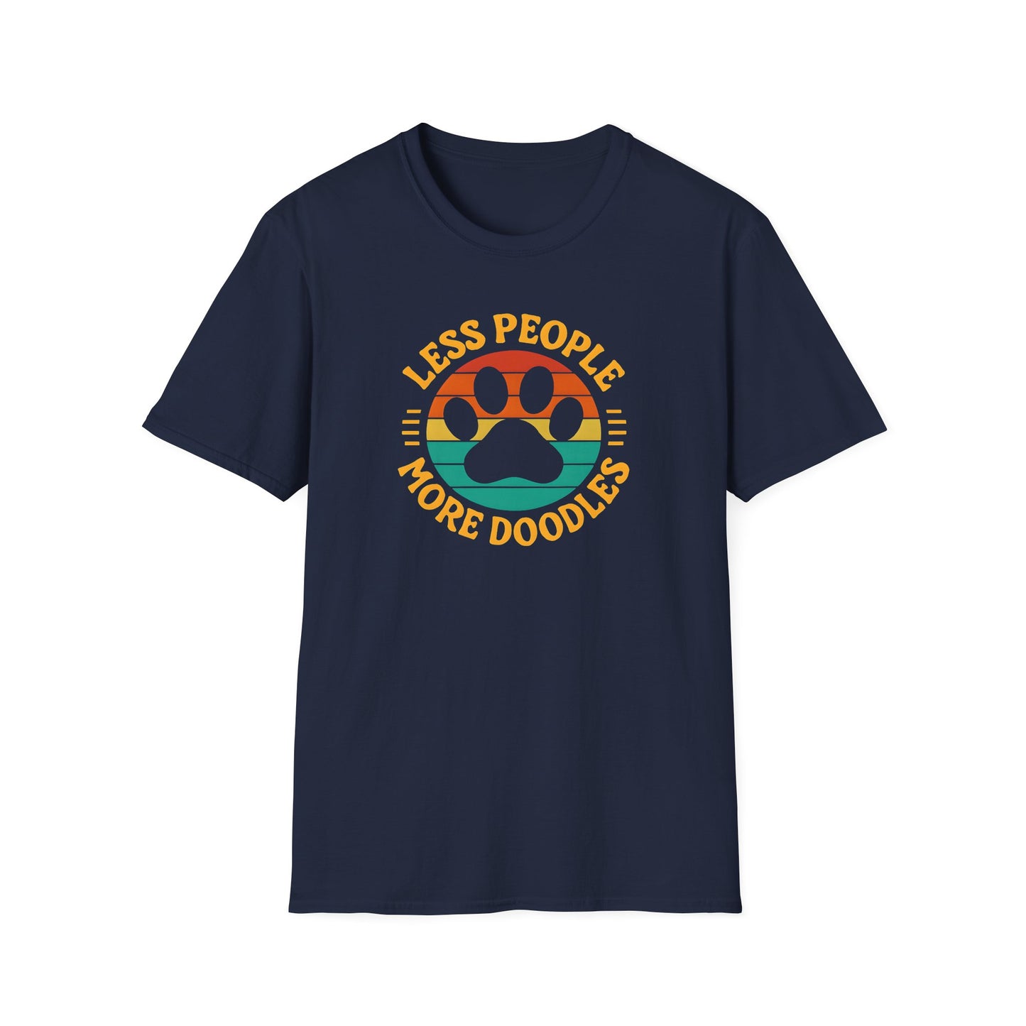 Less People More Doodles. Unisex T-Shirt, Casual Gift, Pet Lover Apparel, Art Lover T-Shirt, Fun Everyday Wear, Quirky Tee