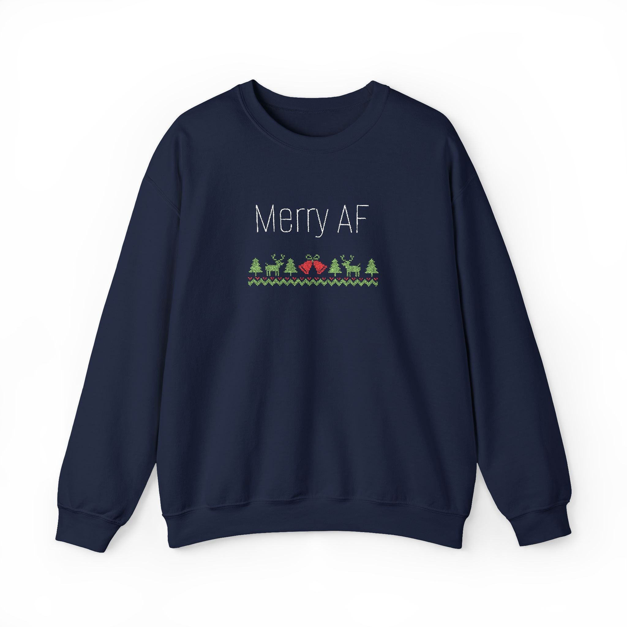 Merry AF Ugly Sweater, Holiday Apparel, Funny Christmas Gift, Unisex Sweatshirt