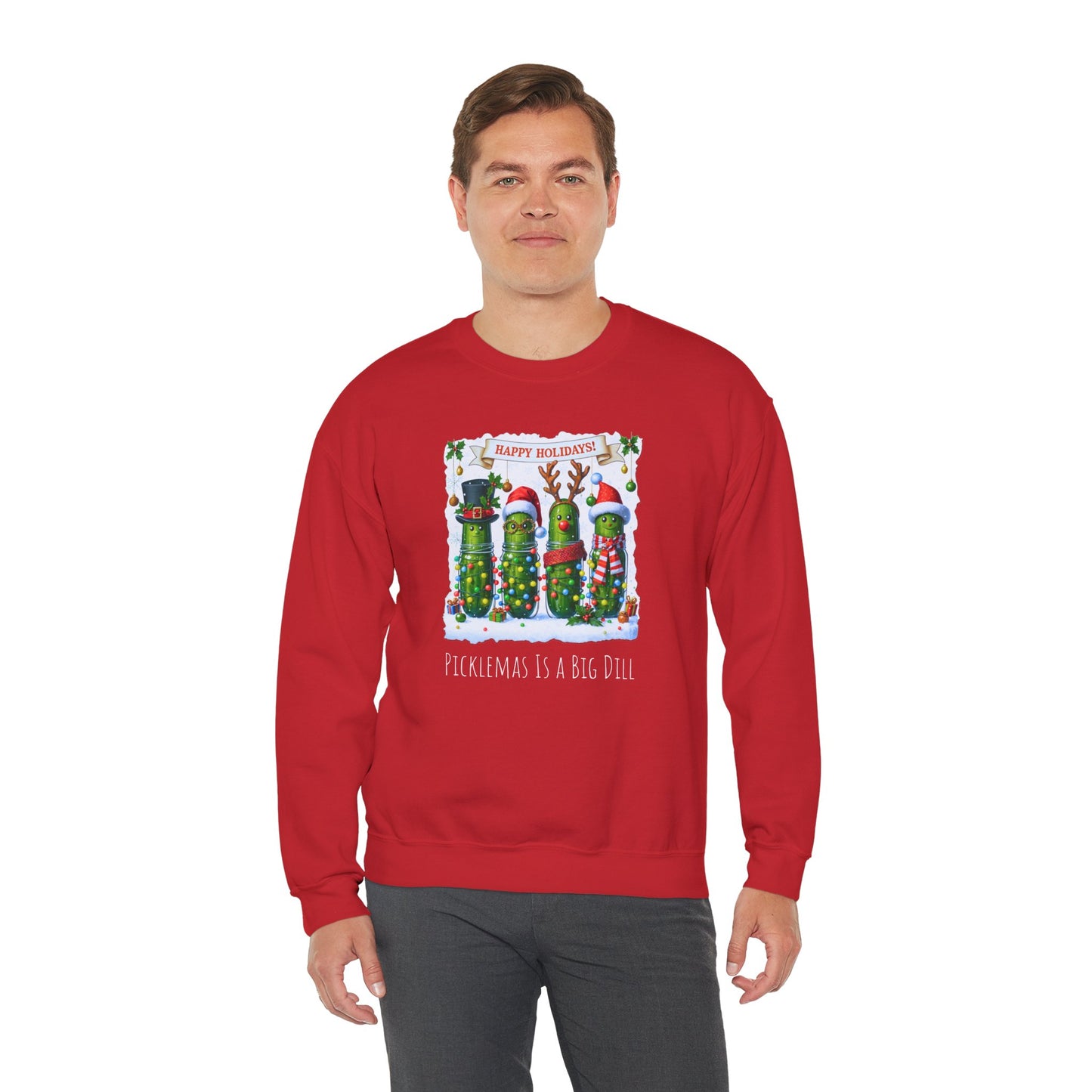 Christmas Is A Big Dill: Ugly Sweater: Holiday Cheer, Funny Gift for Pickle Lovers, Christmas Apparel