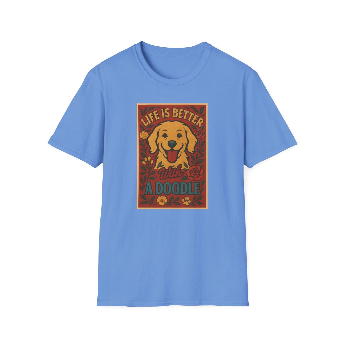 Doodle Pet T-Shirt - Life is Better with a Doodle Design, Cute Pet Shirts and Apparel, Gifts for Mom
