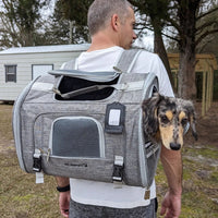 Mr. Peanut's Monterey Series Airline Compliant Horizontal Backpack Pet Carrier