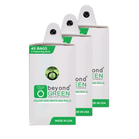 3-Pack of 45 Dog Poop Bags – Leak-Proof, Durable, Plant-Based Materials, Eco-Friendly Disposal Bags