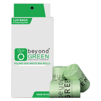 6-Pack of Compact Dog Poop Bags – Eco-Friendly, Leak-Proof (120 Bags per Pack)