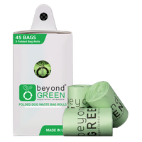 3-Pack of 45 Dog Poop Bags – Leak-Proof, Durable, Plant-Based Materials, Eco-Friendly Disposal Bags
