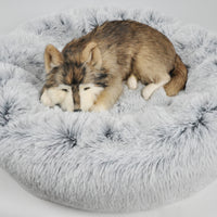 Mr. Peanut's 28" OrthoPlush® Pet Bed - Snowflake White Two Tone