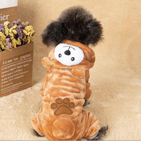 Autumn And Winter Dog Pet Costume Collection: Cozy Coral Fleece Cartoon Style