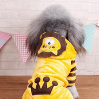 Autumn And Winter Dog Pet Costume Collection: Cozy Coral Fleece Cartoon Style