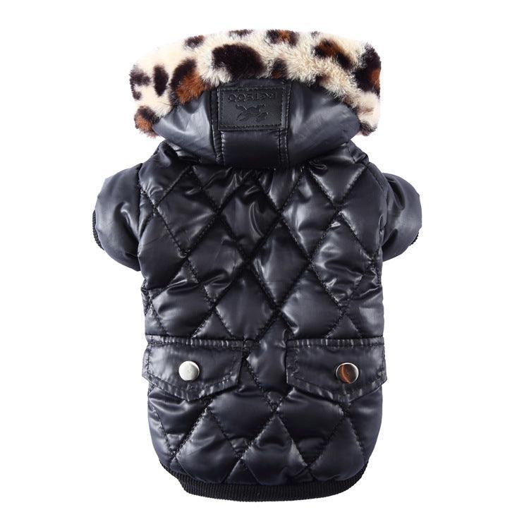 Cozy Canine Couture: Stylish Autumn And Winter Fur Collar Dog Coat
