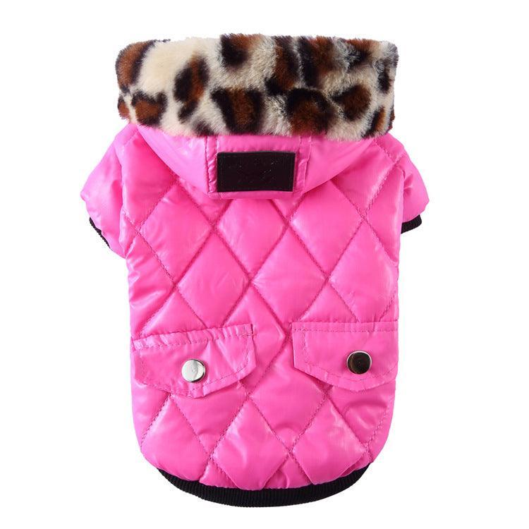 Cozy Canine Couture: Stylish Autumn And Winter Fur Collar Dog Coat
