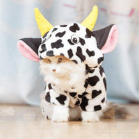 Cozy Cow Pet Costume Sweater - Warm Winter Clothing For Dogs And Cats