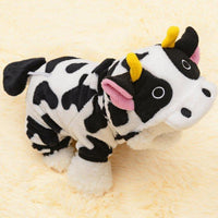 Cozy Cow Pet Costume Sweater - Warm Winter Clothing For Dogs And Cats