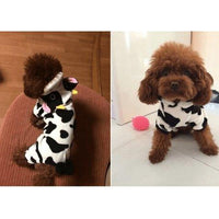 Cozy Cow Pet Costume Sweater - Warm Winter Clothing For Dogs And Cats