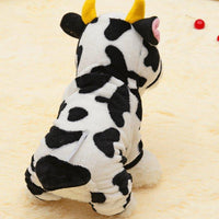 Cozy Cow Pet Costume Sweater - Warm Winter Clothing For Dogs And Cats