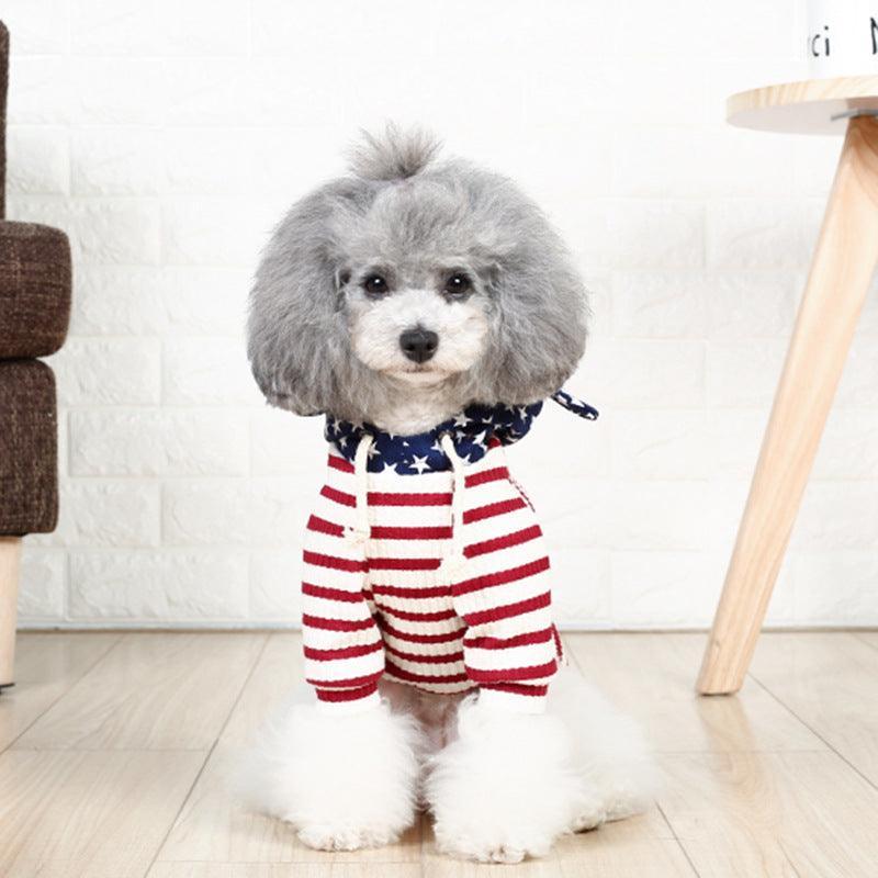 Cozy Knit Two-Legged Cat Costume For Small Dogs