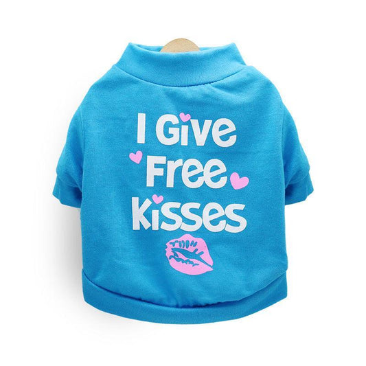 Cute Canine Couture: Printed Cotton Jersey Small Dog Pet T-Shirt