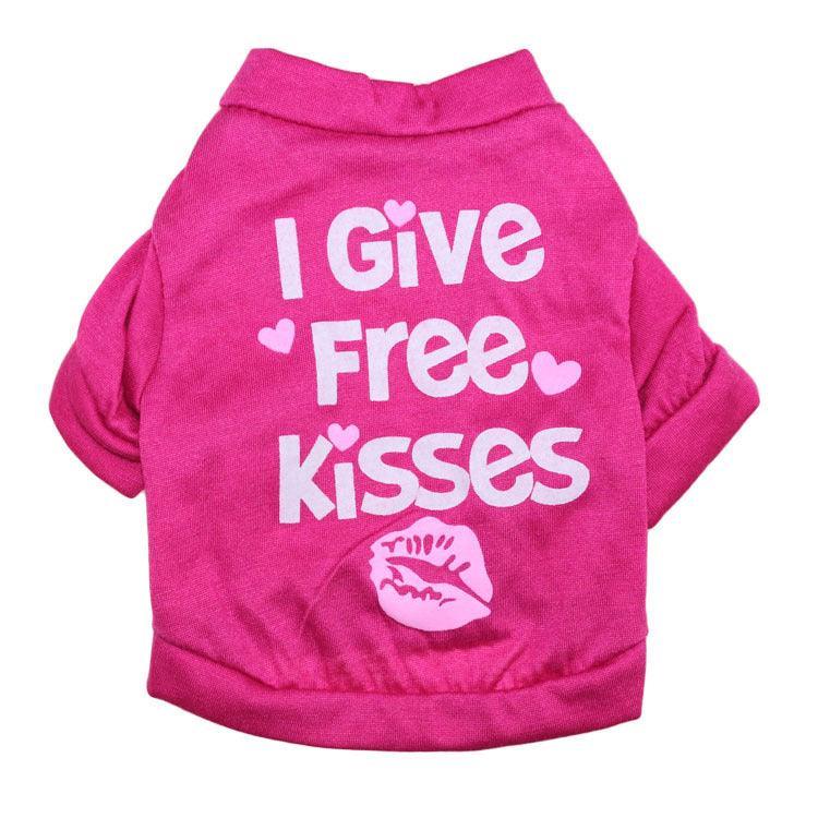 Cute Canine Couture: Printed Cotton Jersey Small Dog Pet T-Shirt
