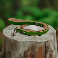 48" Genuine Leather Dog Leashes - Made in USA