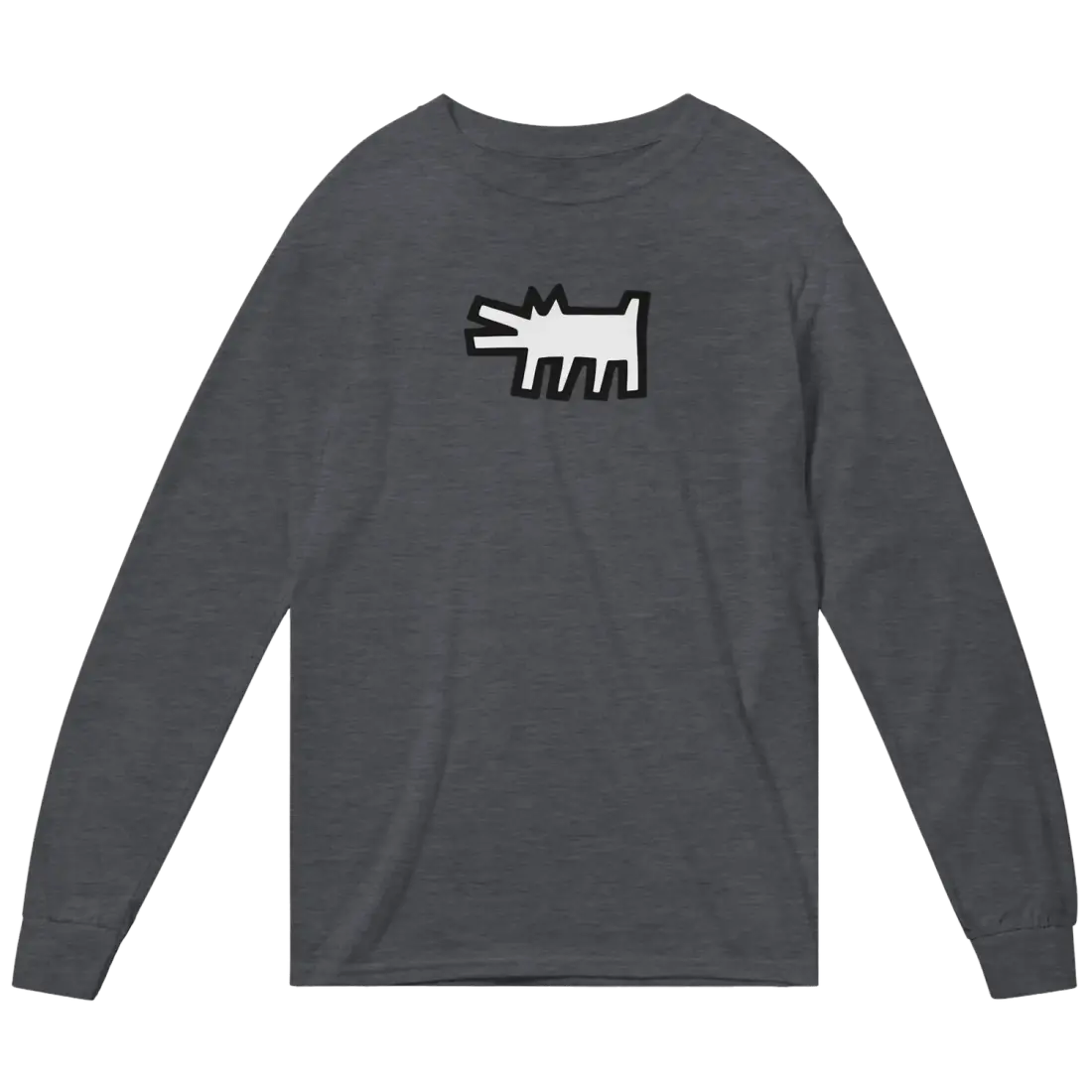 Haring's - The Barking Dog Icon, 1990 Street Art Long Sleeve Shirt