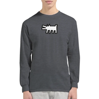 Haring's - The Barking Dog Icon, 1990 Street Art Long Sleeve Shirt